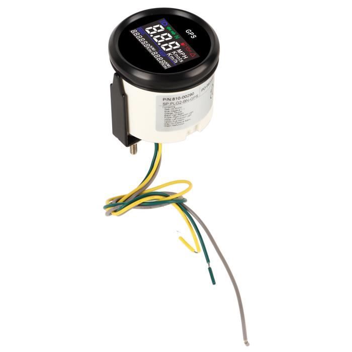 Compteur De Batterie, Jauge Numérique De Batterie 52 MM/2 Pouces Compteur Antibuée étanche 12V Avec Alarme Intelligente Pour Navires/véhicules électriques/bateaux[blanc