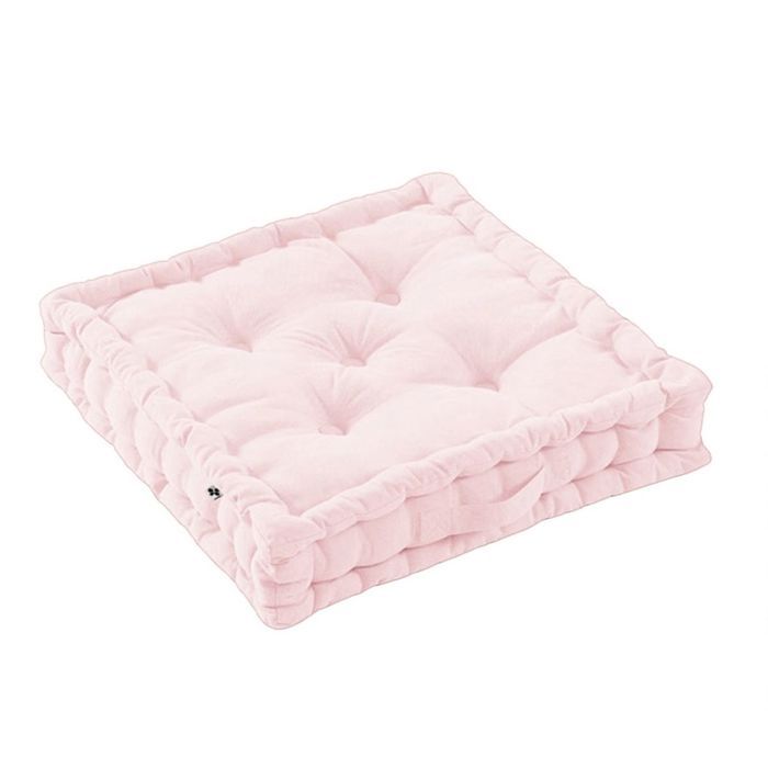 Coussin De Sol 50 X 50 Cm Matelassé En Coton Bleu - Dolores - Coussin