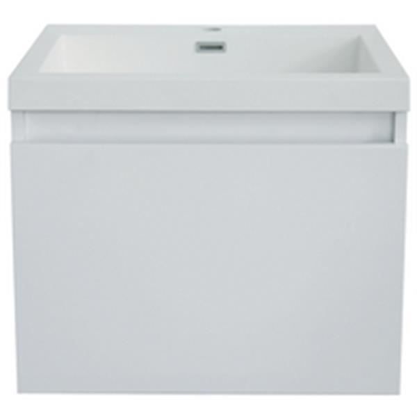 Alterna Meuble Primeo 60 Cm Suspendu 2 Tiroirs Blanc Ref