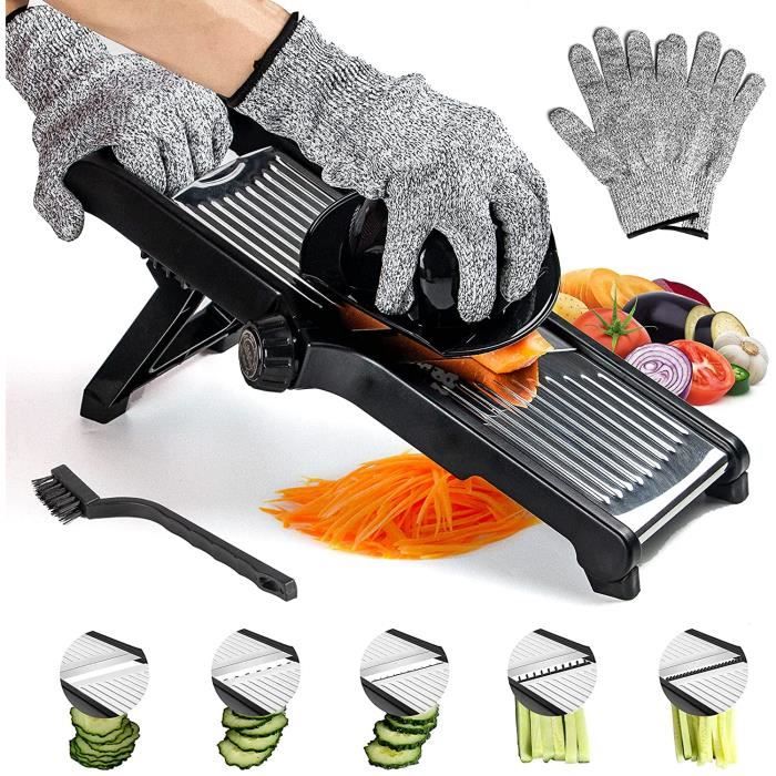 Mandoline réglable professionnelle 3 en 1 en acier inoxydable pour légumes, pommes de terre
