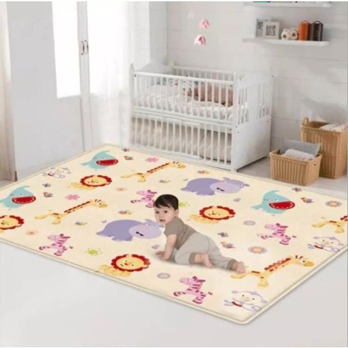 Tapis De Jeu A Double Face Tapis Rampant En Pour Bebe Enfant Bas Age Tampon Impermeable De Dessin Anime Cdiscount Puericulture Eveil Bebe