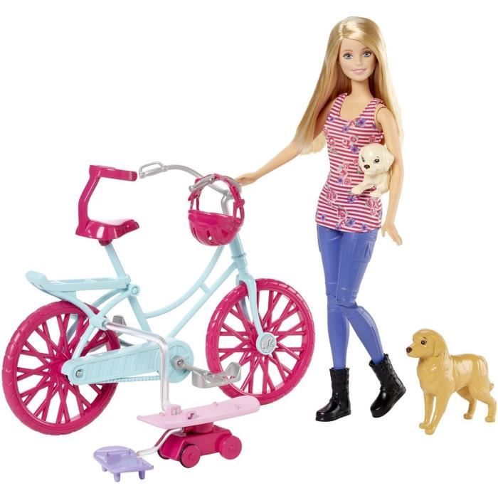 Barbie avec chien et chiot discount