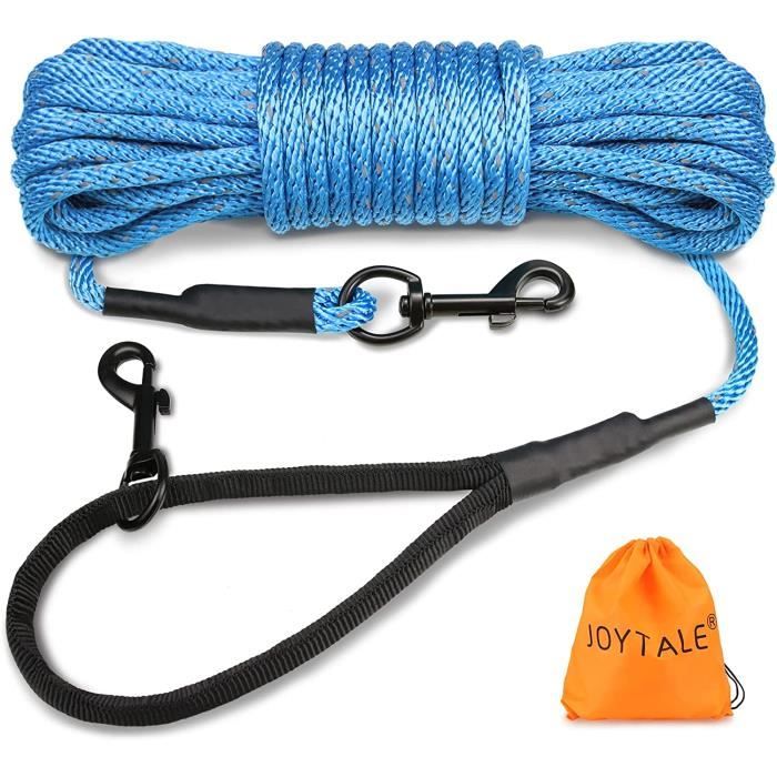 Laisse Chien Acier 15 Pieds - Câble D'attache Réfléchissant Pour Dressage