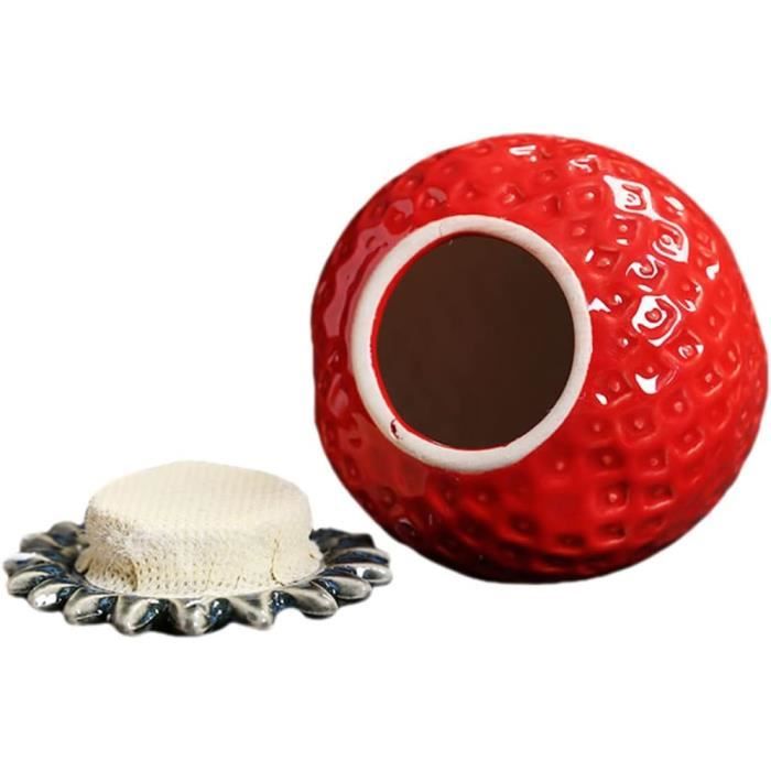 J-Line cache-pot Fraises - céramique - rouge - large - 25 cm