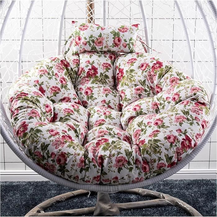 Coussin Pour Fauteuil Suspendu SuperKissen24 - Rond 130cm, Fibre Silicone, Anthracite