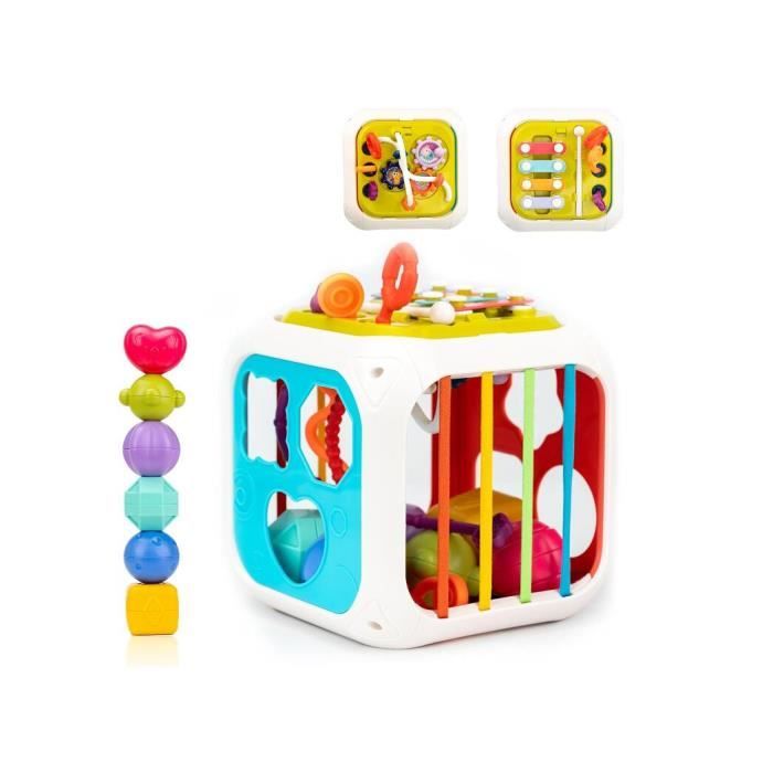 Oderra Bebe1 2 Ans, 7-en-1 D'activité Bébé, Montessori Sensoriel Jouets  pour Bebe 18 Mois, Educatif Motricité Fine Cube d'activité pour Enfants  Anniversaire Noël Cadeau en destockage et reconditionné chez DealBurn