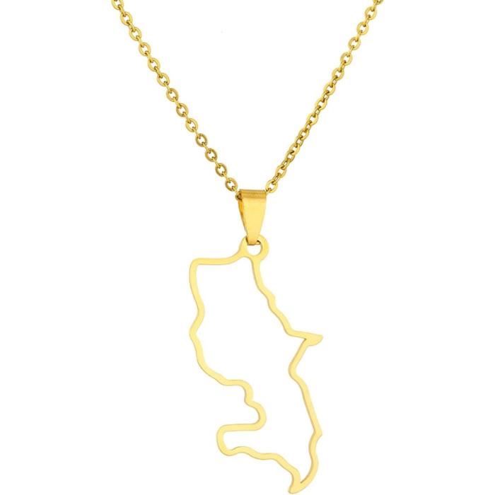 Colliers Pendentif Carte Guyane Française Pendentif Carte De