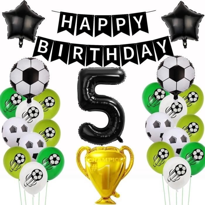 Ballons De Football En Latex Pour Enfant, Trophée Localité, Décorations D' Anniversaire, Chifes Verts, Fournitures De Décoration De Ix