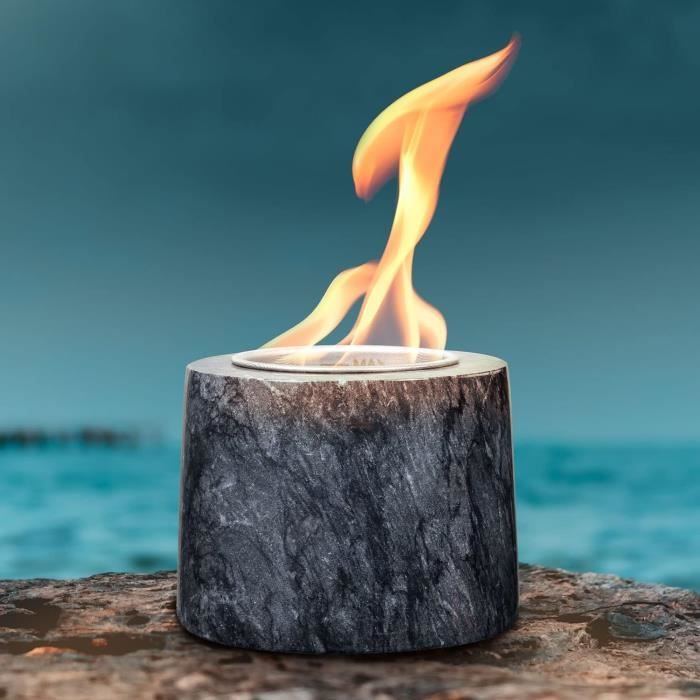 Cheminée de Table Bioethanol Feu de Table Portable Foyer de Table