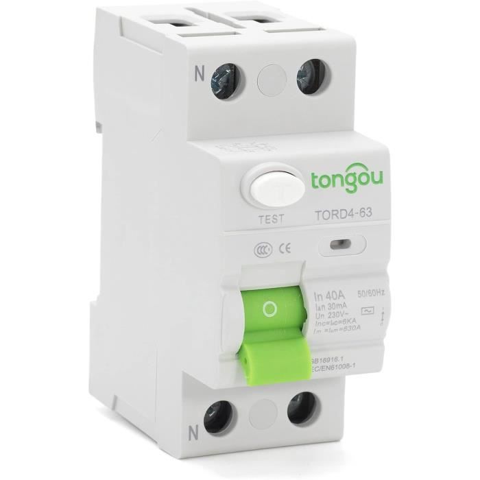 TETRA DIFFERENTIAL SWITCH. 40A 30mA TYPE A, CUTTER ELECTRIC TRIPHASE +N