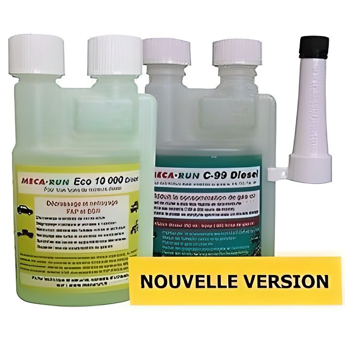 ADDITIF TRAITEMENT MECARUN C99 + ECO 10 000 DIESEL REDUIT DÉCRASSE FAP VANNE EGR