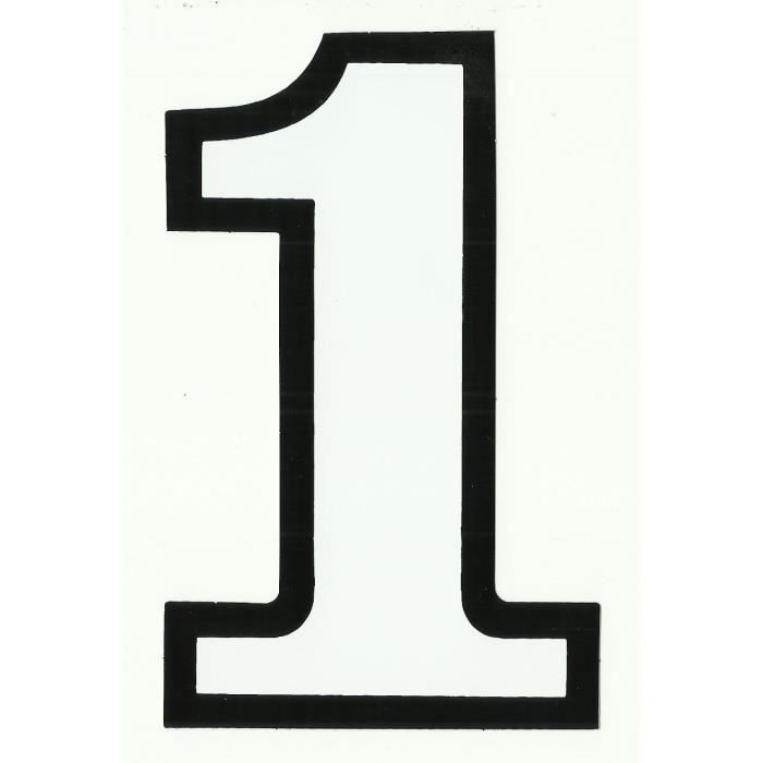 Grand Autocollant Sticker Chiffre 1 Un Blanc Et Noir Hauteur 14 5 Cm Achat Vente Macaron Professionnel 2009531577997 Cdiscount Hotel chiffre is located in the historic city of albi. grand autocollant sticker chiffre 1 un