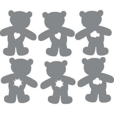 Stickers Nounours Pour Chambre Bebe Sticker 46 X 37 Cm Gris Clair Achat Vente Stickers Soldes Cdiscount