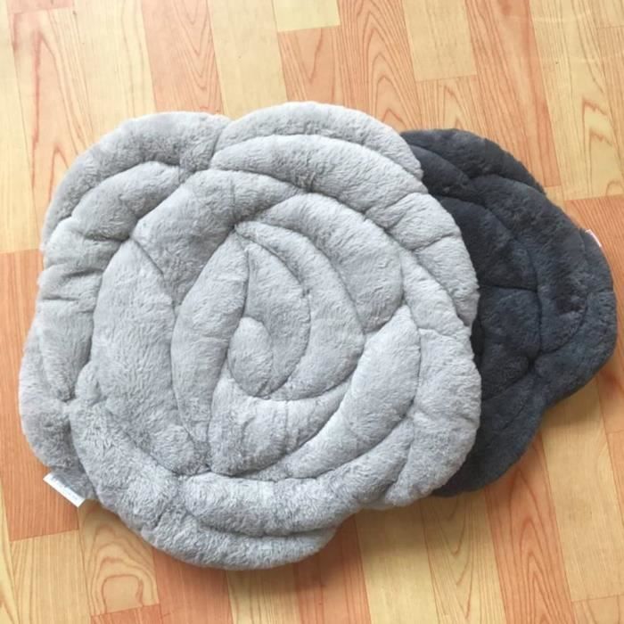 Coussins De Chaise Carrés/ronds - 40x40 Cm - Doux En Peluche Type Laine D'agneau - Khaki Et Blanc - Décoration Maison