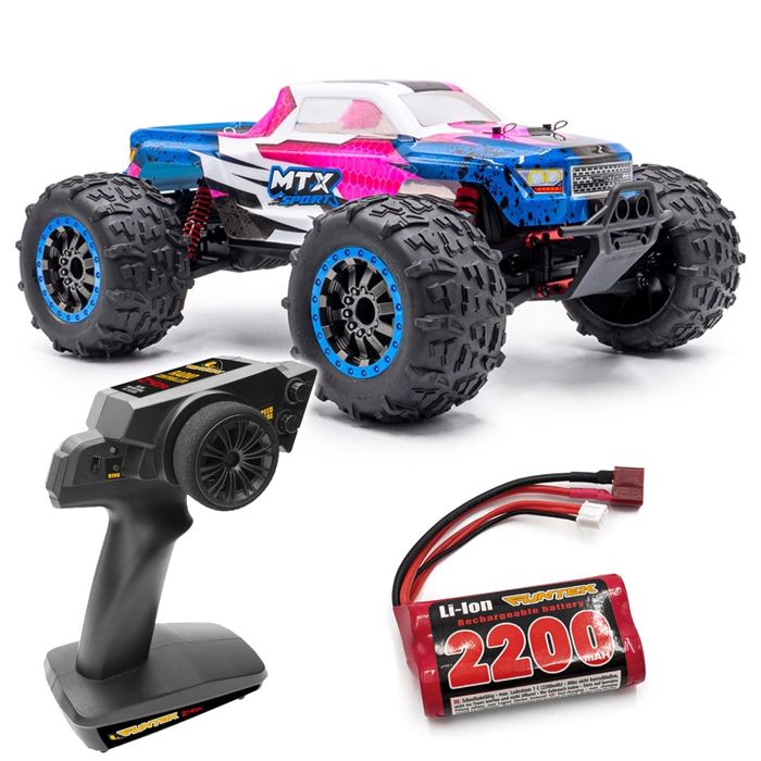 Voiture Telecommandee electrique Monster Truck MTX Sport Edition Rose Funtek RTR Cdiscount Jeux Jouets