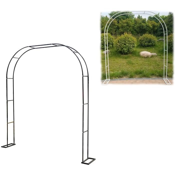 Arche De Jardin En Fer 2 Pièces - 240x140cm - Pour Plantes Grimpantes & Rosiers