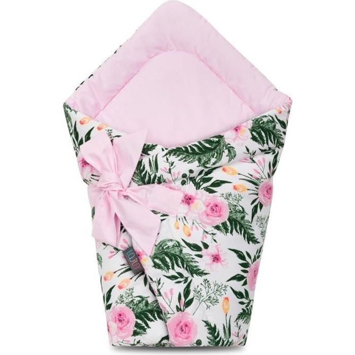 Lajlo Couverture D Emmaillotage Bebe Nouveau Ne Calme Et Apaise Bebe 100 Coton Oeko Tex 80 X 80cm Lavable Fleur Rose Cdiscount Puericulture Eveil Bebe