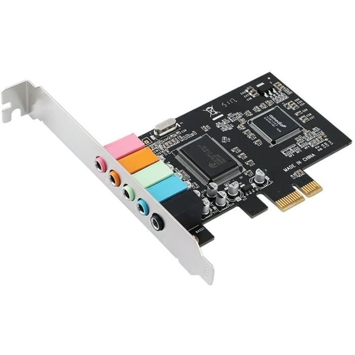 CARTE SON INTERNE Haude Carte son PCIe 5.1 Carte audio 3D enveloppante PCI  Express avec haute performance de son direct et suppo100 - Cdiscount  Informatique