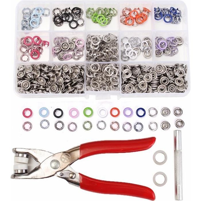 150x Bouton Pression Presse A Oeillet Dia 9 5mm Avec 5 Griffes Pince 10 Couleurs Bricolage Couture Cuir Achat Vente Fermeture Bouton Bouton Pression Presse A Cdiscount