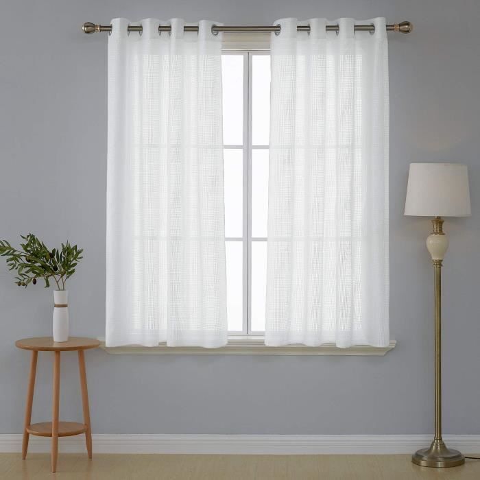 Deconovo Lot De 2 Rideaux Salon Design Moderne Rideau Voilage