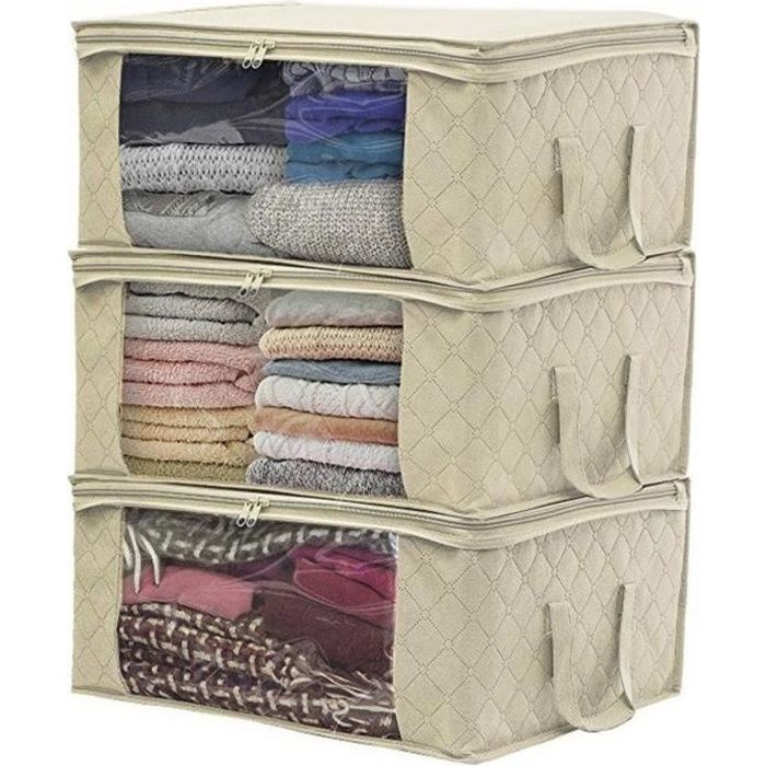 Lot de 6 sacs de rangement transparents très résistants, sac de  déménagement, organisateur de vêtements, fourre-tout de rangement