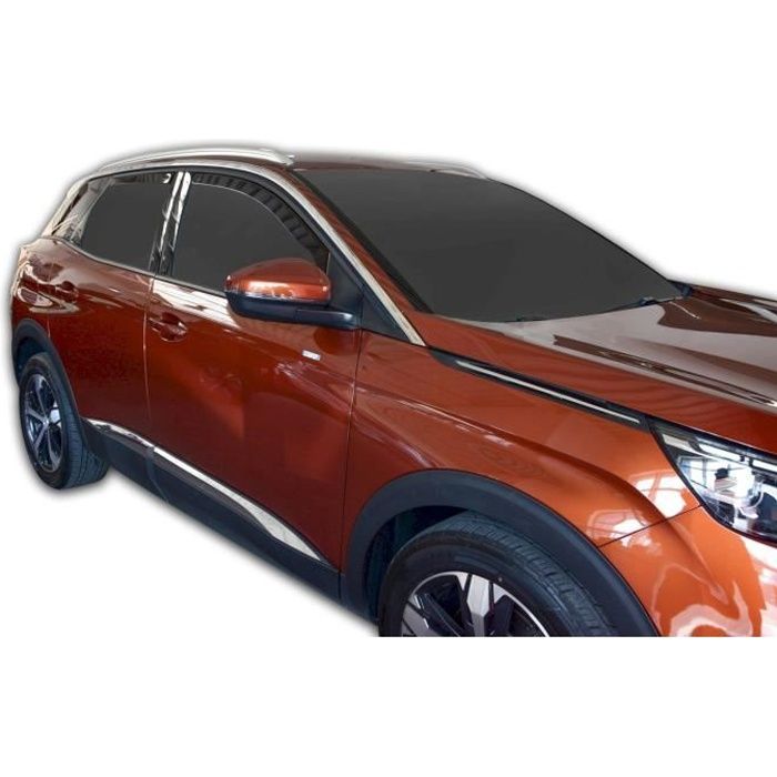 Déflecteurs Latéraux Noir Pour Peugeot 2008 Crossover 5 Portes 2013 | Portes Avant