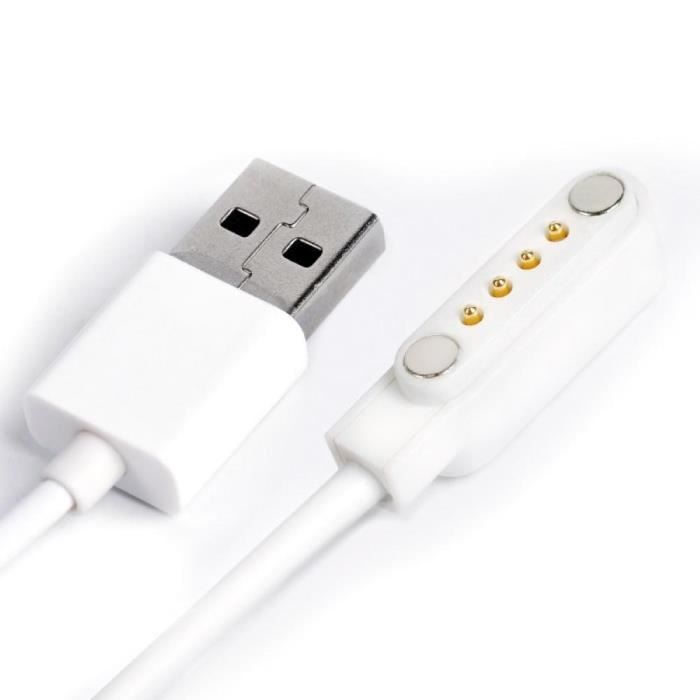 Accessoires Téléphone,Câble de chargement magnétique universel à 4 broches,cordon de chargeur USB pour montre connectée GT88 GT68