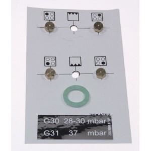 KIT INJECTEUR BUTANE POUR FOUR BEKO 4431900075 HIZG 64120 SX 7754783853 HIZG64120SX