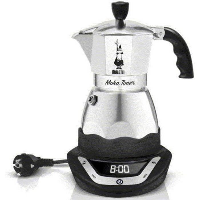 BIALETTI Cafetière électrique timer 6 tasses Moka