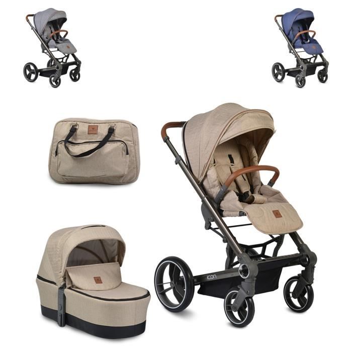 Cangaroo poussette combi Icon 2 en 1 si ge sport nacelle sac