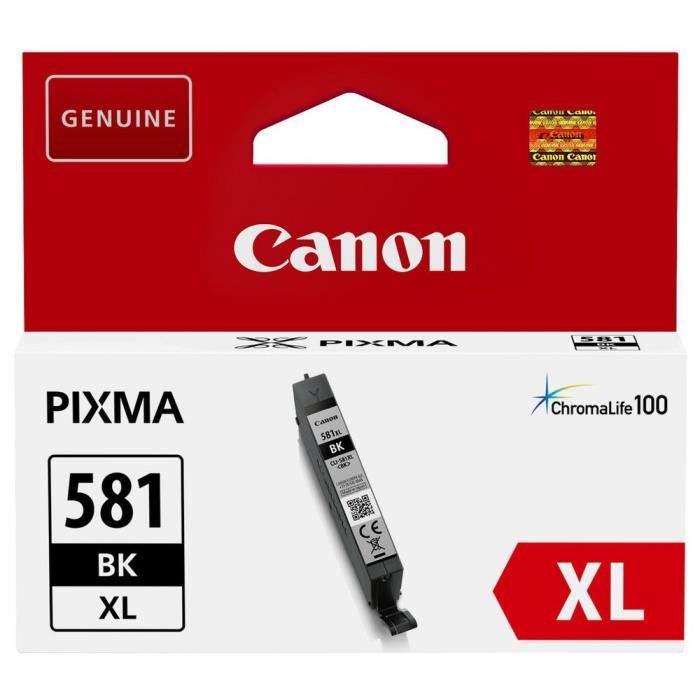 CANON Cartouche dencre CLI-581BK XL grande capacité Noir (CLI581XL)