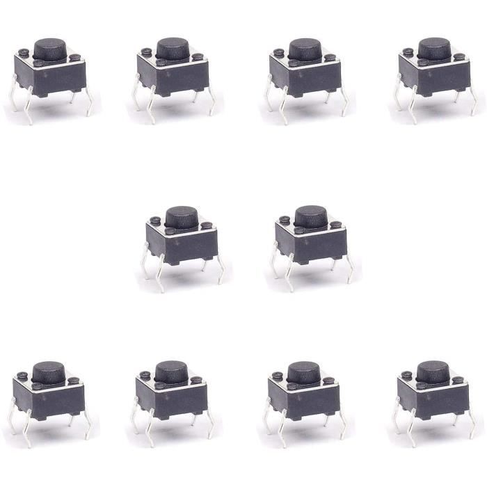 Lot De 10 Interrupteurs à Impulsion Bipolaires à Levier - Pour Montage électronique Et Projets DIY