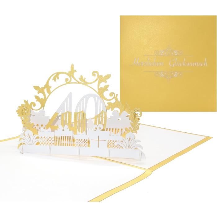 Lot De 20 Cartes Invitation 40 Ans - Format A6, Enveloppes Incluses - Motif Toast Au Champagne Rose