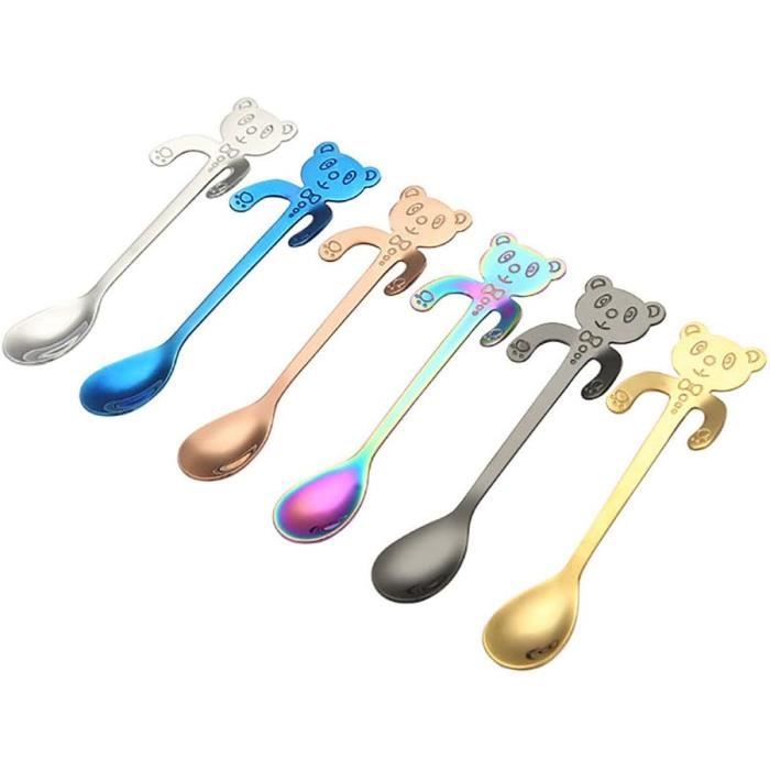 Cuillère Noël Darryy - Petite Cuillère à Café Festive En Acier Inoxydable, Idéale Pour Décorer Votre Table De Noël (Or)