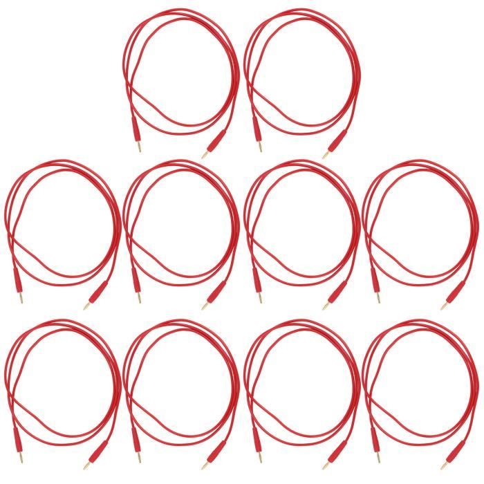 Câble De Test Silicone 1,5 M Avec Doubles Fiches Banane 4 Mm - 5 Couleurs - Haute Tension, Pour Labo électronique