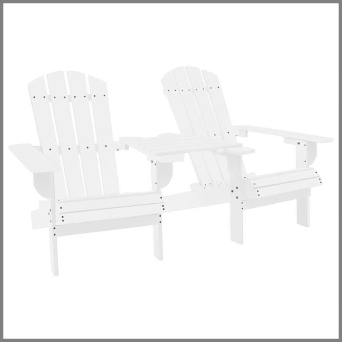 Chaise Adirondack 2 Personnes Pour Enfants GOPLUS - Banc Jardin Bois Sapin Avec Dossier & Accoudoirs, Charge 100kg