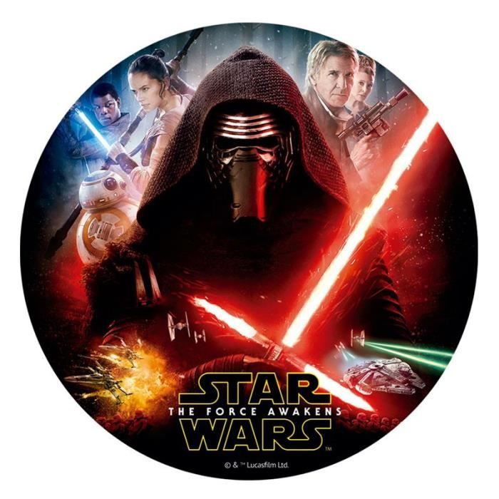 Disque En Sucre 16 Cm Star Wars Decor Gateau Anniversaire Disney Cdiscount Maison