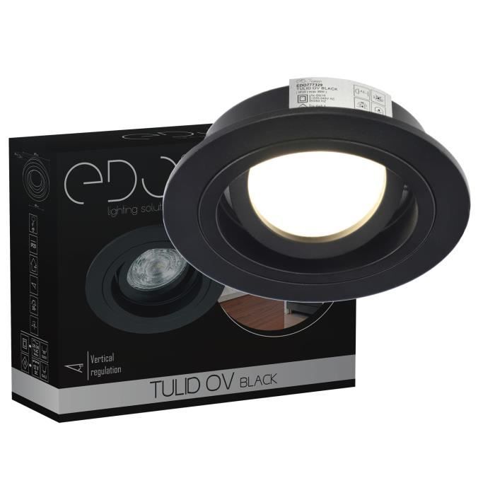 Spot Encastrable LED EDO SOLUTIONS RUTEN – Carré – Blanc/Noir – IP20 – GU10