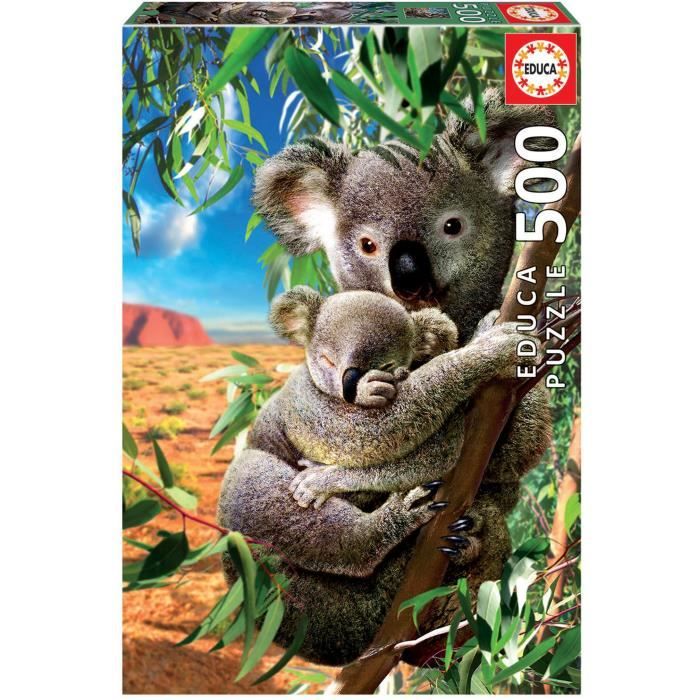 puzzle educa 500 pièces koala et cub - pour adultes - marque educa