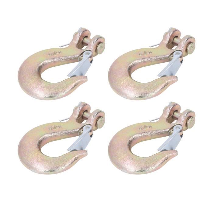 Crochet Coulissant à Chape 5/16" Avec Loquet De Sécurité – Acier Carbone G70 Ultra Robuste Pour Treuil Remorque 5000-6000 Lb