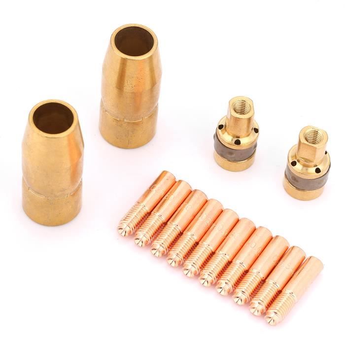 10 Buses De Soudage MIG/MAG 0,6mm Pour Torche MB15AK - Cuivre Haute Qualité, Filetage M6, Longueur 25mm