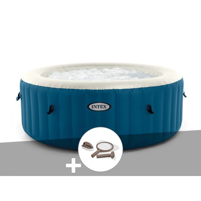 Kit spa gonflable Intex PureSpa One rond Bulles 24 places + Kit d'entretien