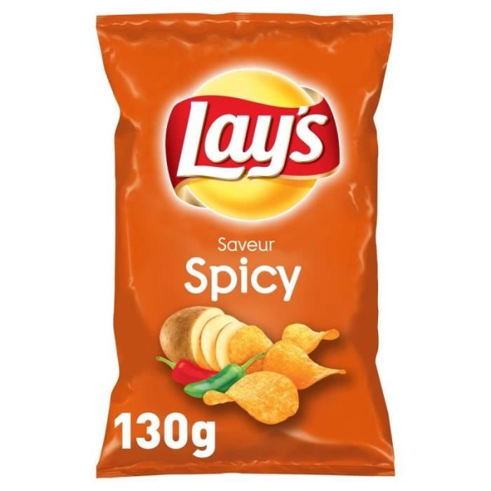 LAY'S - Chips Spicy Le 130G - Lot De 4 - Cdiscount Au quotidien