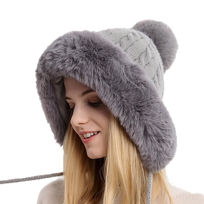 2021 Mode Fille Doux Chaud Fluffy Winter Hat Pour Femmes Angora Chapeau  Tricoté Skullies Bonnet Femme Bonnet Femme Bonnet Bonnet Femme Bonnet Bonn