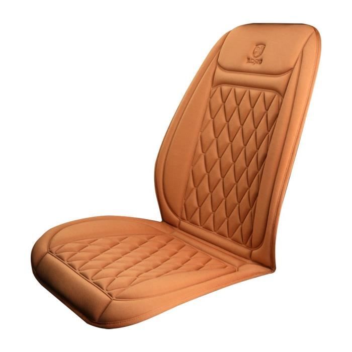 ODAWA Lot De 2 Tapis De Protection Dossier Siège Voiture Marron Noix De Coco - Organisateurs Avec Poches