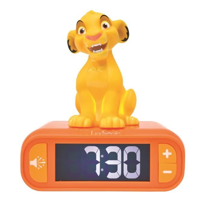 Réveil veilleuse digital LEXIBOOK Simba 3D lumineux et sonore Jaune Enfant - vue 2