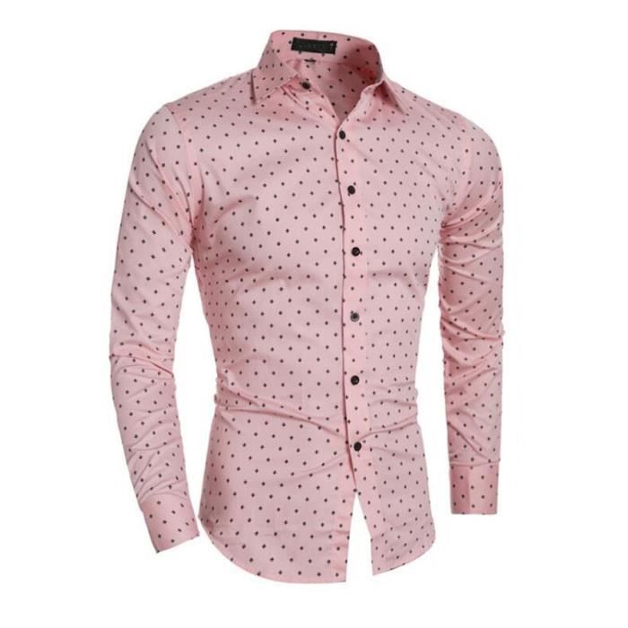 Chemise Manche Longue Homme Matiere Coton Dessin Imprime Mini Avion Couleur Pure Modele Ajuste Ideal Pour Toute Occasion Tout Tem Rose Achat Vente Chemise Chemisette Soldes Sur Cdiscount