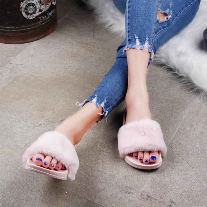 Pantoufle poilu Clearance