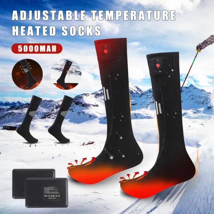 Chaussette De Ski - Chaussettes Chauffantes - Télécommande Rechargeable