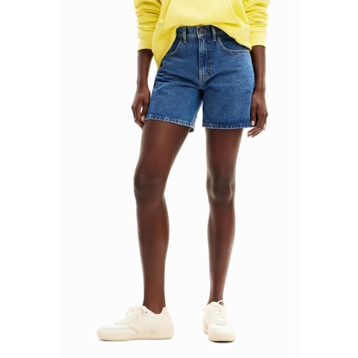 Short jean femme Desigual Surym Bleu Cdiscount Pret a Porter